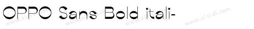 OPPO Sans Bold itali字体转换